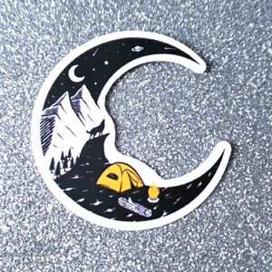 10/$10 NATURE HOWLING WOLF MOON waterproof Sticker